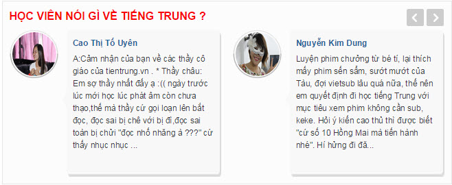 Học viên nhận xét về tiengtrung.vn